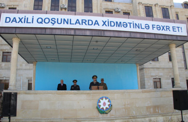 Qəbələdə yerləşən Daxili Qoşunların N saylı hərbi hissəsində Novruz bayramı ərəfəsində mədəni-kütləvi tədbir keçirilmişdir