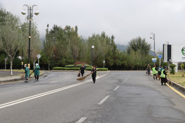 На территории Габалинского района в рамках «Года Конституции и Суверенитета» состоялся очередной общерайонный субботник.
