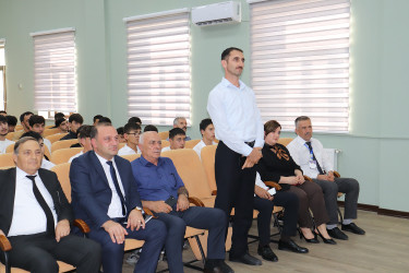 Qəbələ Dövlət Peşə Təhsil Mərkəzində aqrar sahə ilə bağlı görüş keçirilmişdir.