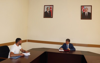 Qəbələ Rayon İcra Hakimiyyətinin inzibati binasında vətəndaşların qəbulu keçirilmişdir