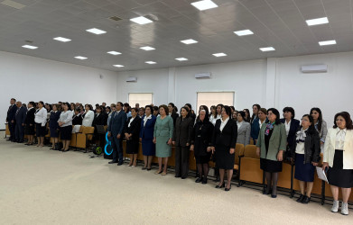 Qəbələdə 5 oktyabr- Beynəlxalq Müəllimlər Günü münasibətilə tədbir keçirilib.