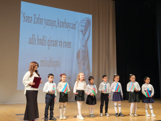 Qəbələ rayonunda  "Sənə Zəfər yaraşır, Azərbaycan!" adlı bədii qiraət və rəsm müsabiqəsi keçirilib