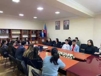 Xocalı soyqırımının 33-cü ildönümü ilə əlaqədar "İlk dəfə Heydər Əliyevin siyasi qiymət verdiyi bəşəri cinayət - Xocalı Soyqırımı" adlı tədbir keçirilib 