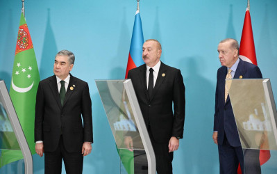 Türkmənistan tərəfindən Füzulidə tikiləcək məscidin onlayn formatda təməli qoyulub