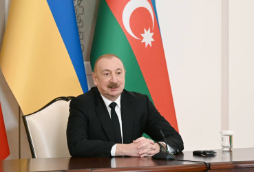 Azərbaycan və Ukrayna prezidentləri mətbuata bəyanatlarla çıxış ediblər