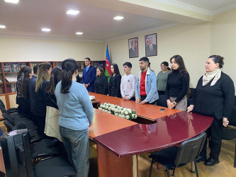 Xocalı soyqırımının 33-cü ildönümü ilə əlaqədar "İlk dəfə Heydər Əliyevin siyasi qiymət verdiyi bəşəri cinayət - Xocalı Soyqırımı" adlı tədbir keçirilib 
