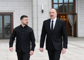 Azərbaycan və Ukrayna prezidentləri mətbuata bəyanatlarla çıxış ediblər