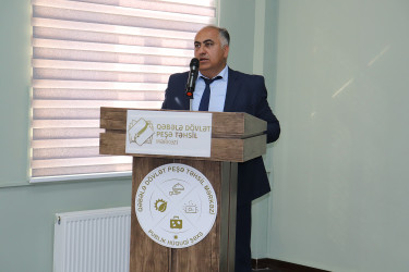 Qəbələ Dövlət Peşə Təhsil Mərkəzində aqrar sahə ilə bağlı görüş keçirilmişdir.