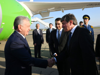 Özbəkistan Prezidenti Şavkat Mirziyoyev Azərbaycanda səfərdədir