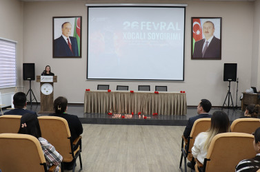 Xocalı Soyqırımının 33-cü ildönümünə həsr olunmuş “Xocalı-Qan Yaddaşımız” adlı tədbir keçirilib
