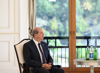 İlham Əliyev Qəbələdə Şimali Kipr Türk Cümhuriyyətinin Prezidenti ilə görüşüb