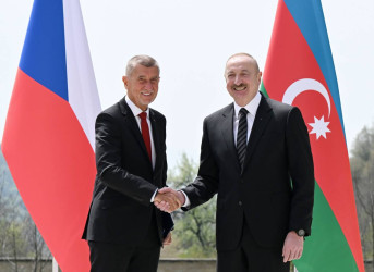 İlham Əliyev və Çexiyanın Baş naziri Andrey Babiş mətbuata bəyanatlarla çıxış ediblər