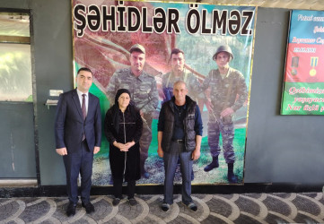 Vətən müharibəsi şəhidlərinin ailələri və  müharibə əlilləri Qurban bayramı münasibətilə evlərində ziyarət edilmişdir.