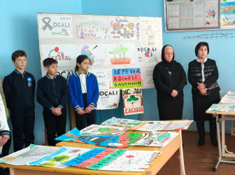 Qəbələ rayon  ümumi təhsil müəssisələrində Xocalı soyqırımının otuz üçüncü ildönümü ilə əlaqədar silsilə tədbirlər keçirilib