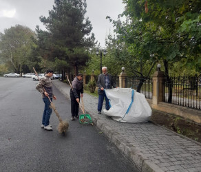 На территории Габалинского района в рамках «Года Конституции и Суверенитета» состоялся очередной общерайонный субботник.