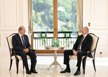 İlham Əliyev Qəbələdə Şimali Kipr Türk Cümhuriyyətinin Prezidenti ilə görüşüb