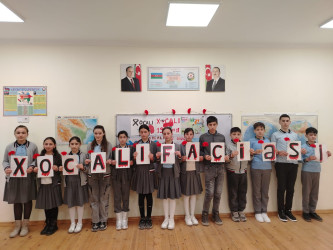 Qəbələ rayon ümumi təhsil müəssisələrində Xocalı soyqırımının otuz dördüncü ildönümü ilə əlaqədar silsilə tədbirlər keçirilib